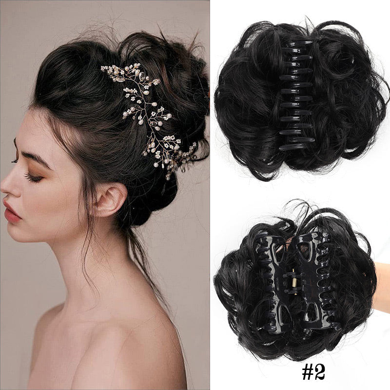 2025🌹Rózsa nyaklánc ingyen✨Claw Clip paróka a természetes haj Bun számára👩🦱