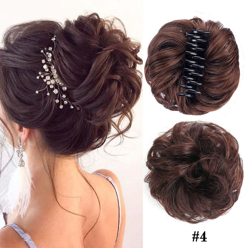 2025🌹Rózsa nyaklánc ingyen✨Claw Clip paróka a természetes haj Bun számára👩🦱