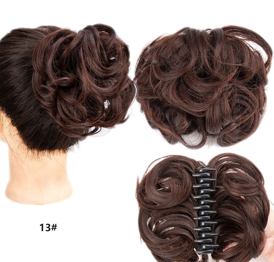 2025🌹Rózsa nyaklánc ingyen✨Claw Clip paróka a természetes haj Bun számára👩🦱