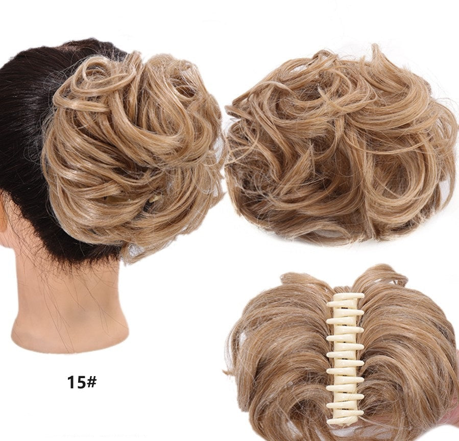 2025🌹Rózsa nyaklánc ingyen✨Claw Clip paróka a természetes haj Bun számára👩🦱