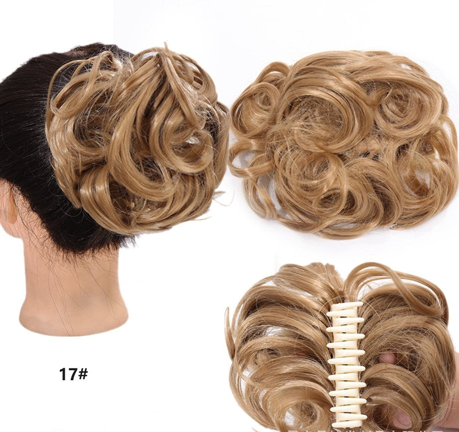 2025🌹Rózsa nyaklánc ingyen✨Claw Clip paróka a természetes haj Bun számára👩🦱