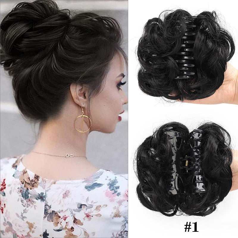 2025🌹Rózsa nyaklánc ingyen✨Claw Clip paróka a természetes haj Bun számára👩🦱