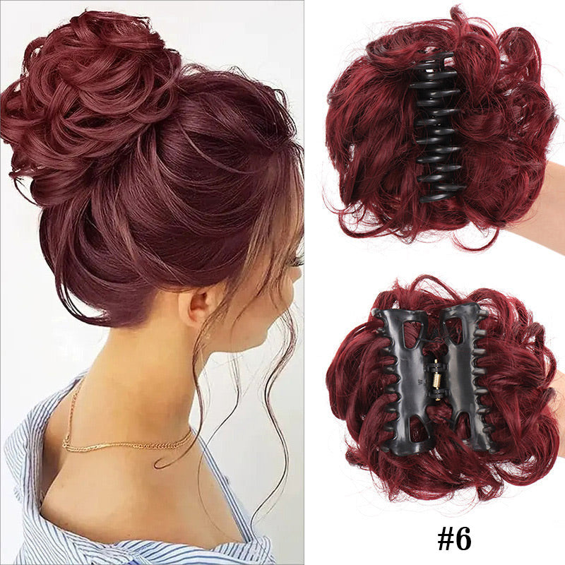 2025🌹Rózsa nyaklánc ingyen✨Claw Clip paróka a természetes haj Bun számára👩🦱