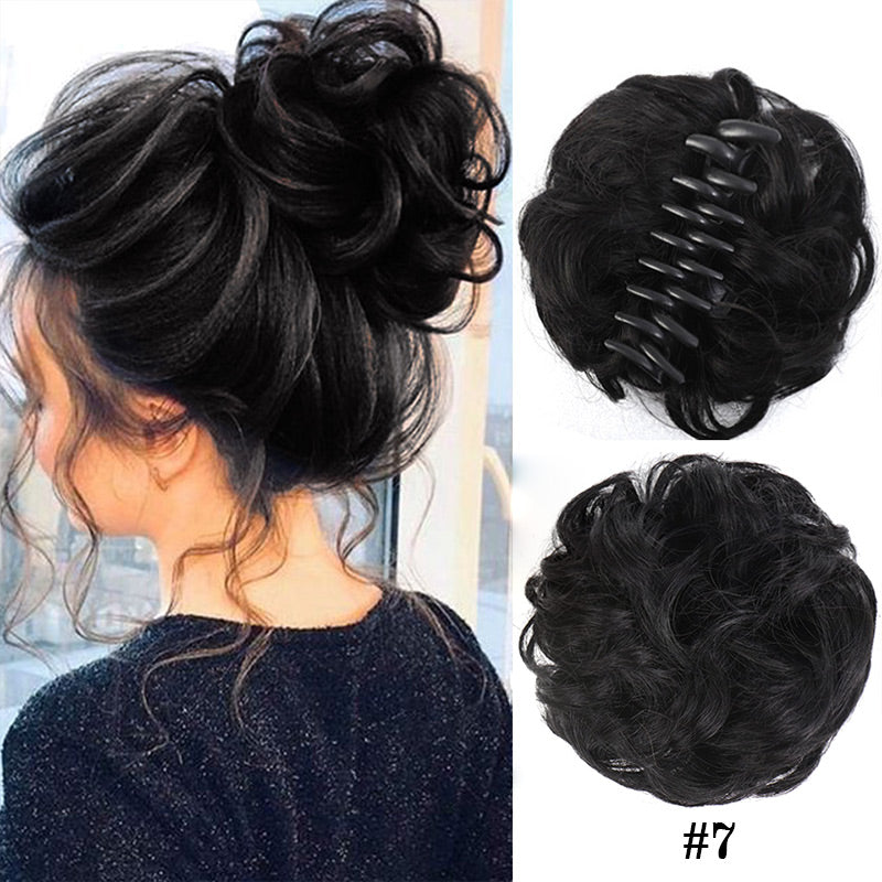 2025🌹Rózsa nyaklánc ingyen✨Claw Clip paróka a természetes haj Bun számára👩🦱