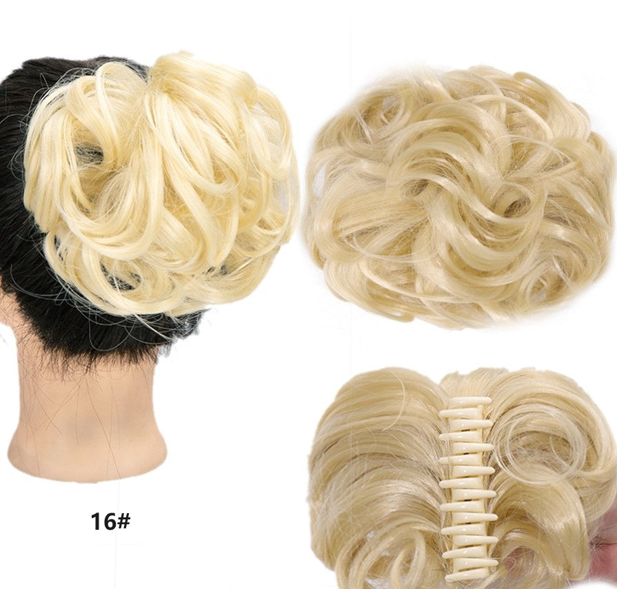 2025🌹Rózsa nyaklánc ingyen✨Claw Clip paróka a természetes haj Bun számára👩🦱