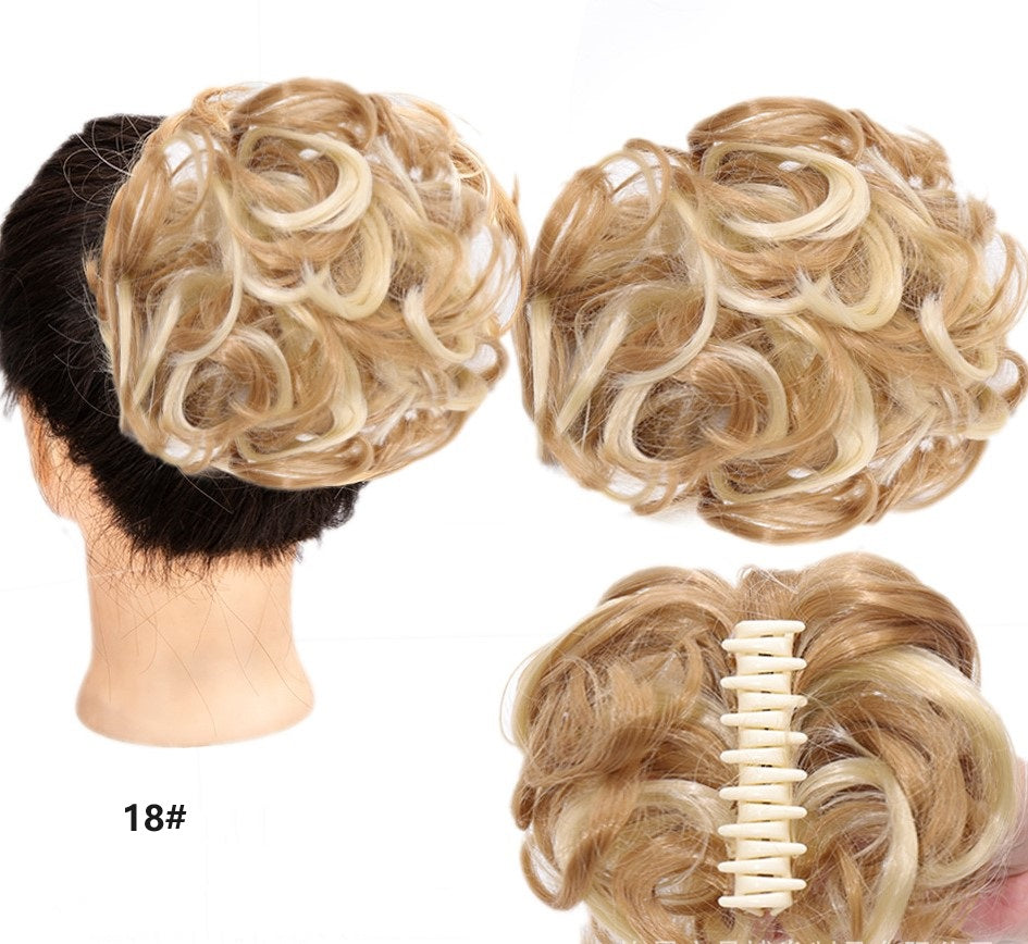 2025🌹Rózsa nyaklánc ingyen✨Claw Clip paróka a természetes haj Bun számára👩🦱