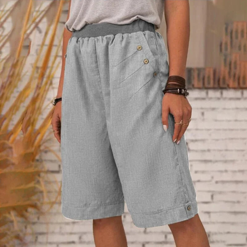 【S-4XL】🏖️Flapped nyári rövidnadrág zsebekkel nők számára