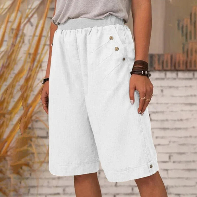 【S-4XL】🏖️Flapped nyári rövidnadrág zsebekkel nők számára