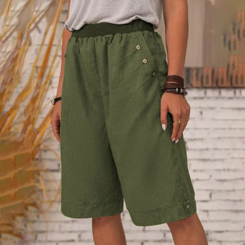 【S-4XL】🏖️Flapped nyári rövidnadrág zsebekkel nők számára