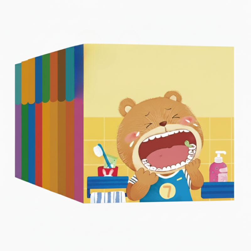 📚🧠10 db-os Interaktív Tanulókönyv Készlet Kisgyermekeknek - Színes Fejlesztő Játék könyvek👶💕