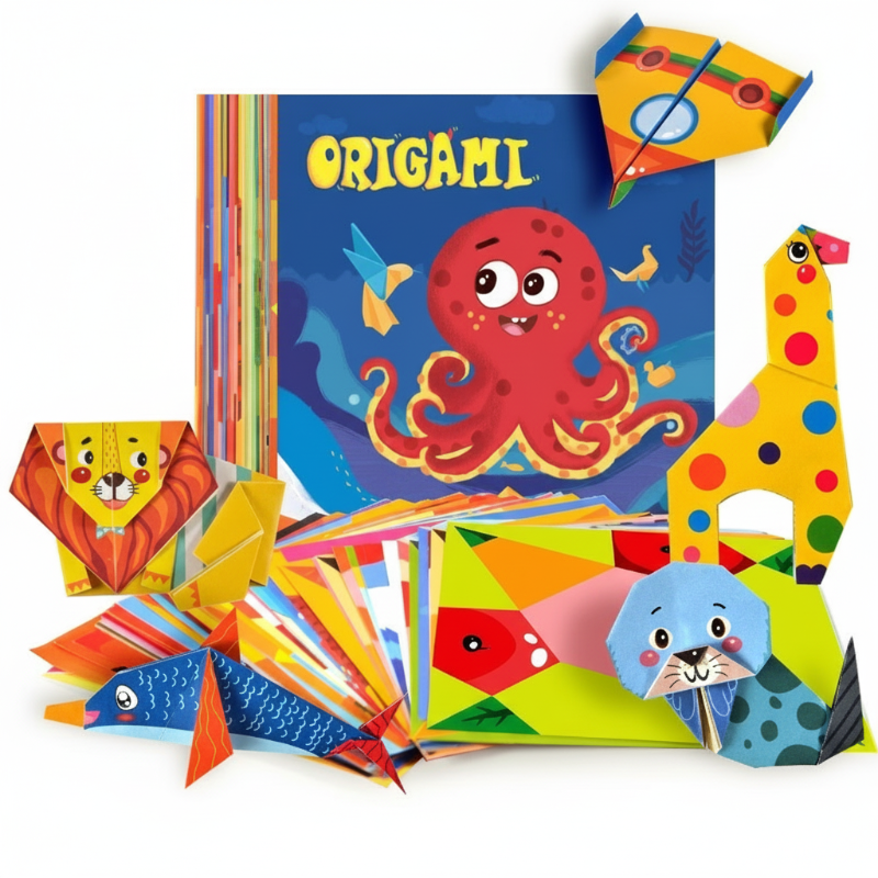 Gyermek Oktatási DIY Origami Készlet 3-8 Éveseknek | Finommotorika, Logikai Gondolkodás, Kreativitás Fejlesztő