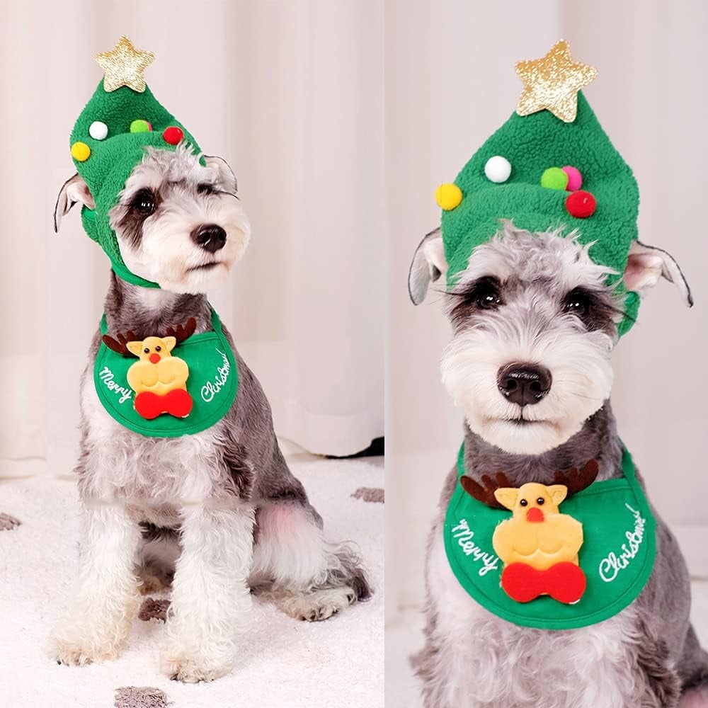 🎄Aranyos karácsonyfa sapka pomponokkal