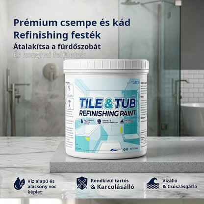 🛁✨ Prémium csempe- és kádfelújító festékkészlet – régi, sárgult, karcos felületek azonnal újjávarázsolva! Platás utánvéttel!