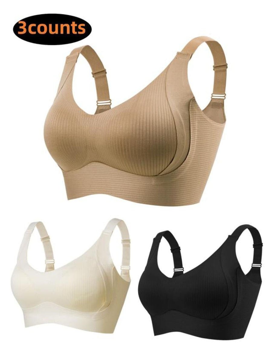 ✨ Bomba Forma, Zéró Nyomás! Sima Felületű Varrat Nélküli Melltartó | Push-Up Hatás, Lágy Támasztó Kúpok, Nem Látszik ki - Nagyobb Mellet Szépen Formál, Minden Ruhához 👗🔝