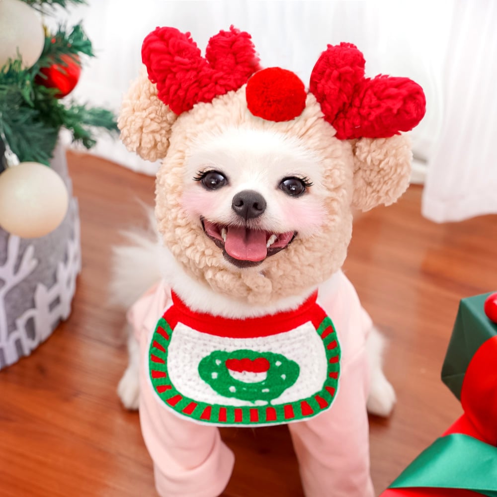 🎄Aranyos karácsonyfa sapka pomponokkal