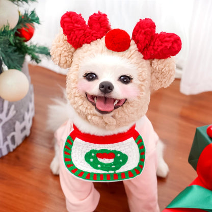 🎄Aranyos karácsonyfa sapka pomponokkal