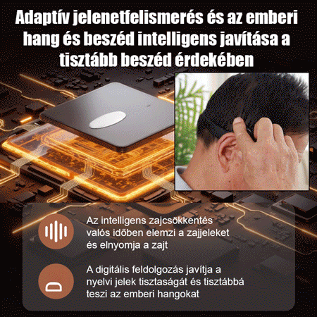 Orvosi Hallókészülék Bluetooth-al: Csontvezetéses Technológia, Szürke Zajszűrés, Fülkímélő Hallássegítő Mindennapokra