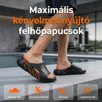 🔥 Csúszásmentes, vastag talpú felhőpapucs – olyan puha, mintha a felhőn járnál! ☁️🏖️ Utánvéttel!