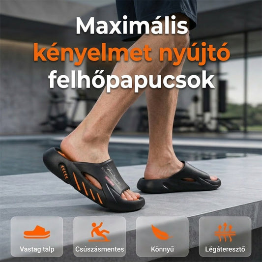 🔥 Csúszásmentes, vastag talpú felhőpapucs – olyan puha, mintha a felhőn járnál! ☁️🏖️ Utánvéttel!