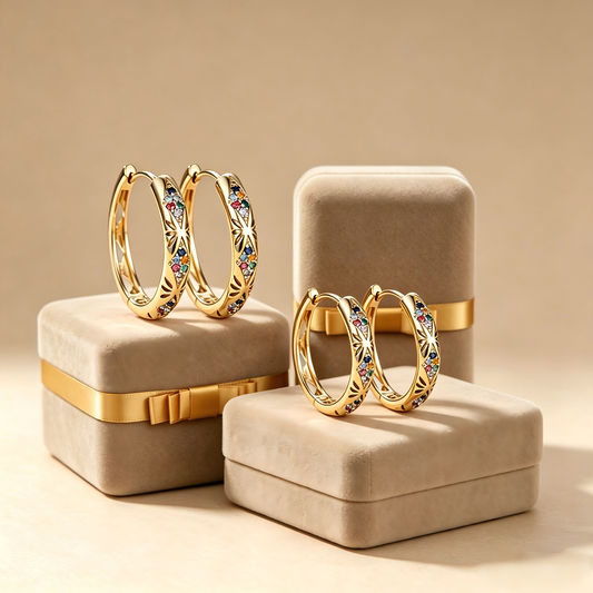 💎 Cirkóniás Karika Fülbevaló – Üreges & Csillogó | Elegáns Ékszer Mindennapi & Különleges Alkalmakra – Könnyű & Kényelmes ⭕✨