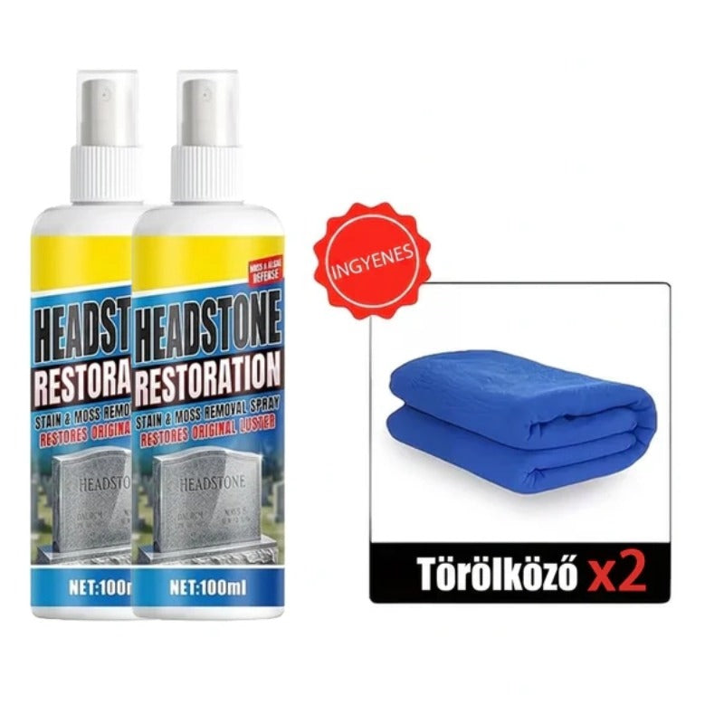 🏛️ Sírtisztító spray természetes kő felületre – gyengéd, mégis hatékony, nem károsítja a követ! Platás utánvéttel!
