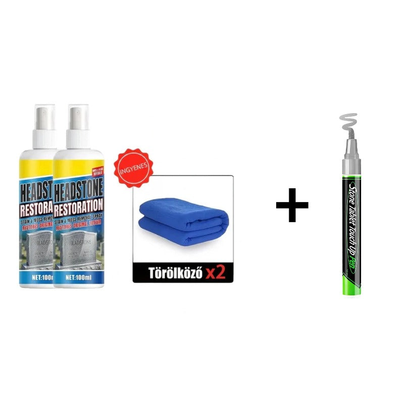 🏛️ Sírtisztító spray természetes kő felületre – gyengéd, mégis hatékony, nem károsítja a követ! Platás utánvéttel!
