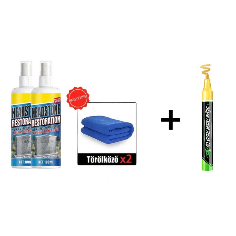 🏛️ Sírtisztító spray természetes kő felületre – gyengéd, mégis hatékony, nem károsítja a követ! Platás utánvéttel!