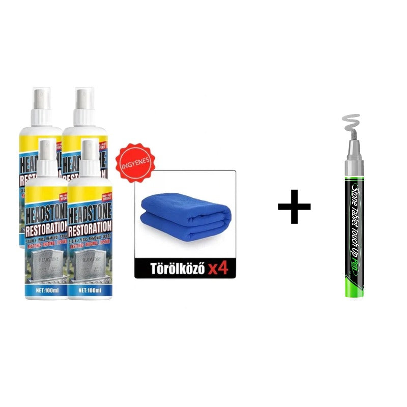 🏛️ Sírtisztító spray természetes kő felületre – gyengéd, mégis hatékony, nem károsítja a követ! Platás utánvéttel!