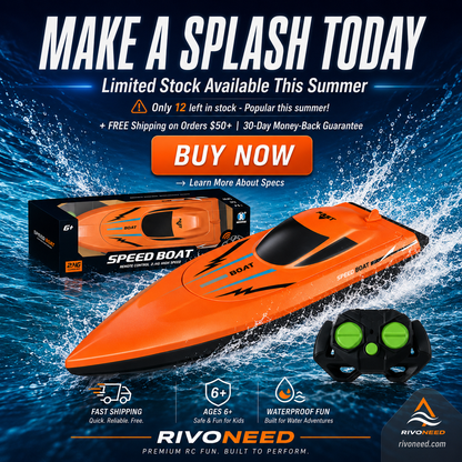 🚤 Kétmotoros, nagy sebességű távirányítású hajó – óriási sebesség, élethű kialakítás, vízi versenyzés otthon! 💨 Platás utánvéttel!