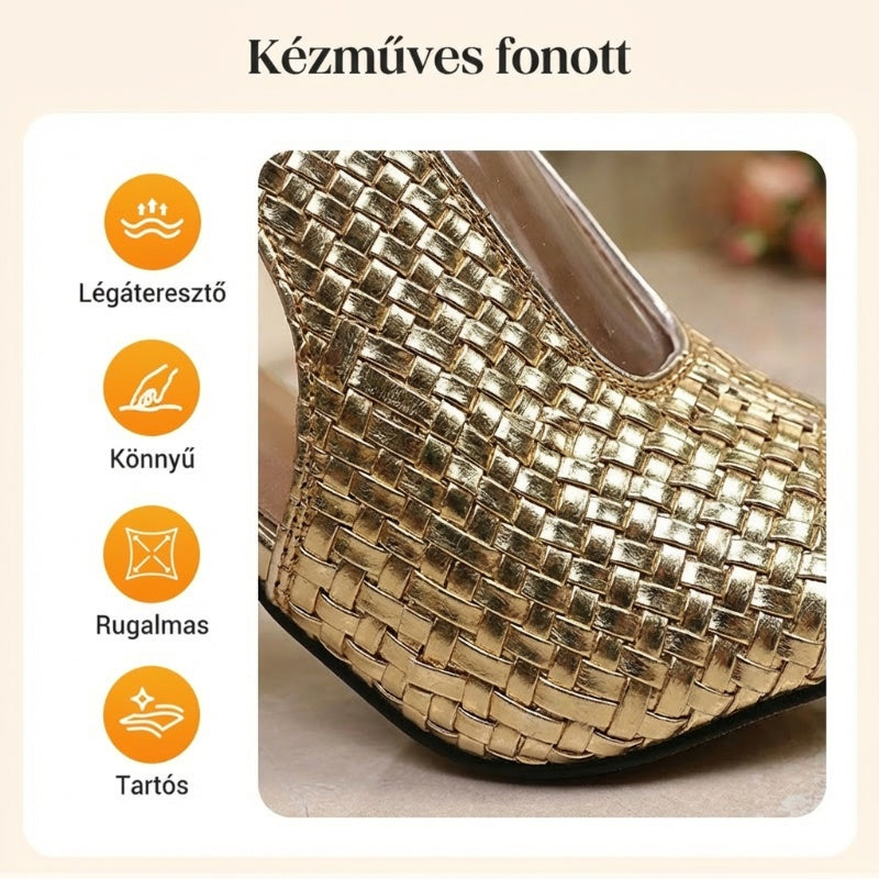✨ Kényelmes és stabil magas sarkú cipők | Elegáns, nyitott orrú női szandálok nyári partikra 👡💕
