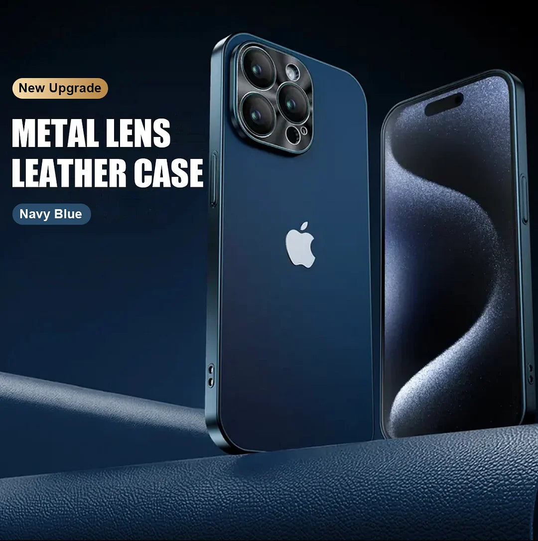 Carcasă slim cu lentile din metal galvanizat pentru iPhone