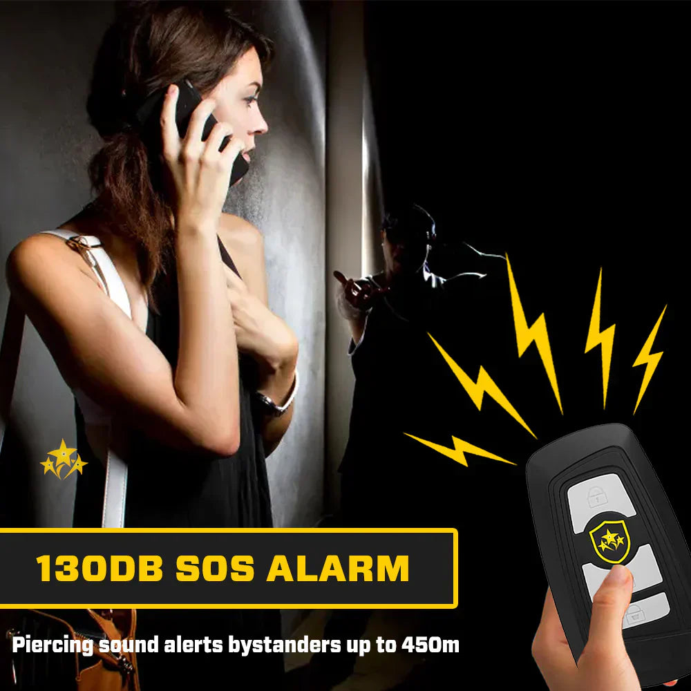 🔥 ⚡️VOLTIC V77 3-in-1 Önvédelmi Autós Kulcstartó - Sokkoló, Zseblámpa, Biztonsági Riasztó