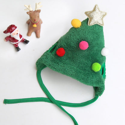 🎄Aranyos karácsonyfa sapka pomponokkal