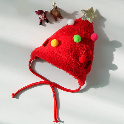 🎄Aranyos karácsonyfa sapka pomponokkal