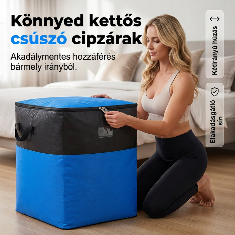🚚📦 Összecsukható tároló és költöztető táska – extra nagy kapacitás, lapra hajtható, megerősített fogantyúk! 🏠👜 Otthoni szervezéshez és költözéshez tökéletes. Utánvéttel!