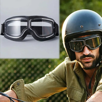 🕶️ Vintage sisakszemüveg – motoros szemüveg, retro design, UV-védelem! 🏍️ Platás utánvéttel!