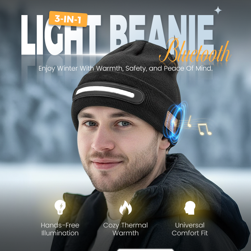 Tölthető Bluetooth-es Világító Sapka