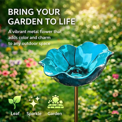 🌿 Kézzel készített fém virágtartó – elegáns, tartós, kertbe és lakásba egyaránt tökéletes! 🌺🐦 Platás utánvéttel!