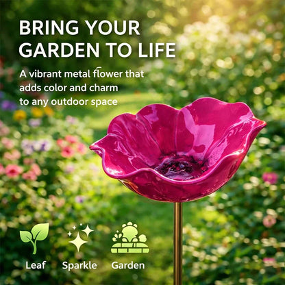 🌿 Kézzel készített fém virágtartó – elegáns, tartós, kertbe és lakásba egyaránt tökéletes! 🌺🐦 Platás utánvéttel!