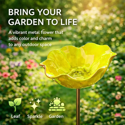 🌿 Kézzel készített fém virágtartó – elegáns, tartós, kertbe és lakásba egyaránt tökéletes! 🌺🐦 Platás utánvéttel!