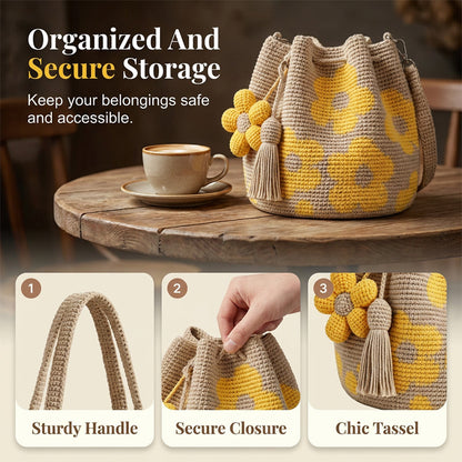🌸 Kézzel horgolt virágos táska – egyedi, könnyű, nyári viselethez tökéletes! 👜 Platás utánvéttel!