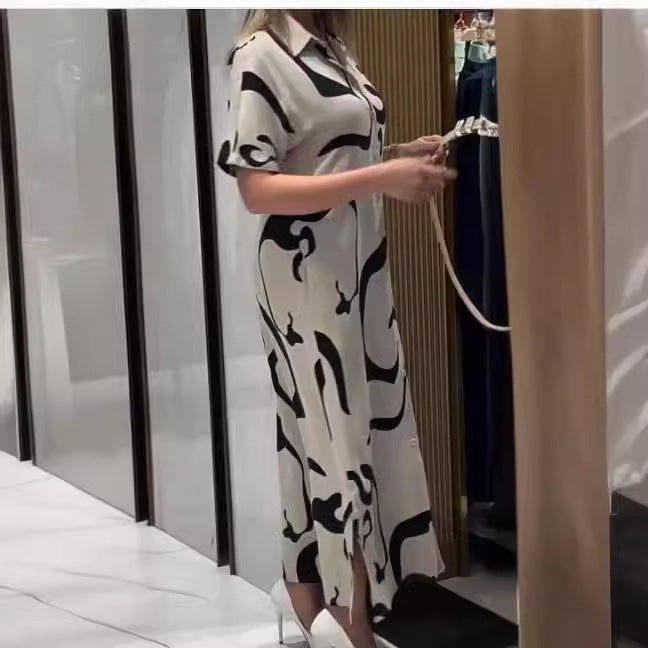 😍【S-5XL】Elegáns mintás ingruha