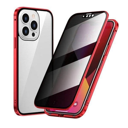 ⚜️ Prémium Mágneses iPhone Tok | Fém Keret + Magánügyi Üveg - Karcálló, Sokszínű, Katonai Minősítésű Védelmet Nyújt 🌟
