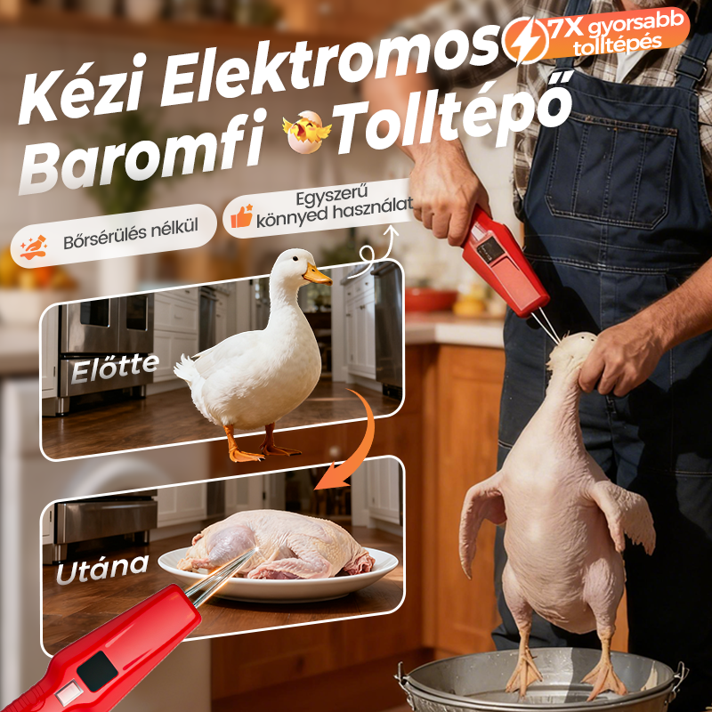 🐔 Elektromos Baromfi-tolltépő Gép | Idő- és Erőfeszítés-megtakarítás ⚡🔧