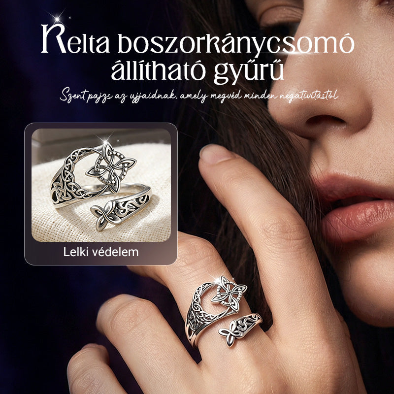 💍 Kelta boszorkánycsomó állítható gyűrű – végtelenség, erő és stílus az ujjadon! ✨ Platás utánvéttel!