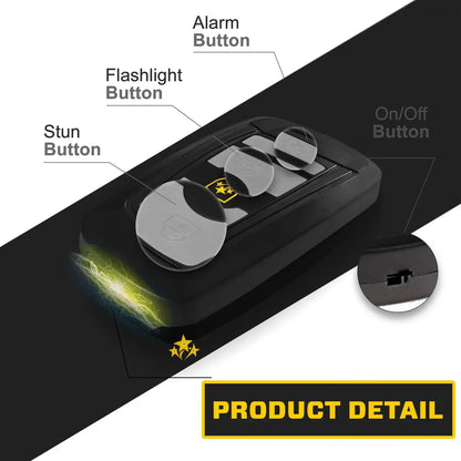 🔥 ⚡️VOLTIC V77 3-in-1 Önvédelmi Autós Kulcstartó - Sokkoló, Zseblámpa, Biztonsági Riasztó