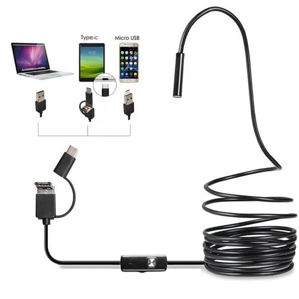 3 az 1-ben Vízálló USB Endoszkóp Kamera LED Világítással | Autó, Cső, Ipari Vizsgálat - Professzionális Esetvizsgáló Eszköz