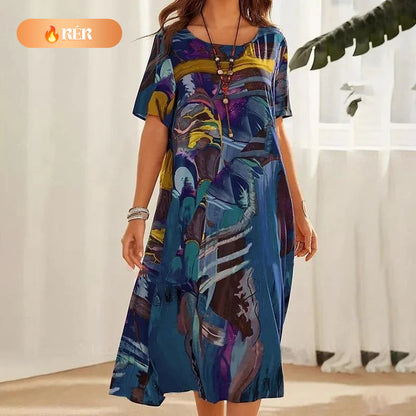 👗S-4XL🌴 Könnyű Szellős Trópusi Ruha | Női Divatos Nyári Szett Nyaralásra ✨