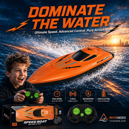 🚤 Kétmotoros, nagy sebességű távirányítású hajó – óriási sebesség, élethű kialakítás, vízi versenyzés otthon! 💨 Platás utánvéttel!