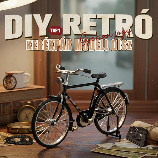 🚴 1:10 Szimulációs Mini DIY Retro Kerékpár Modell Dísz 🎁 A tökéletes karácsonyi ajándék! 🎄🎅